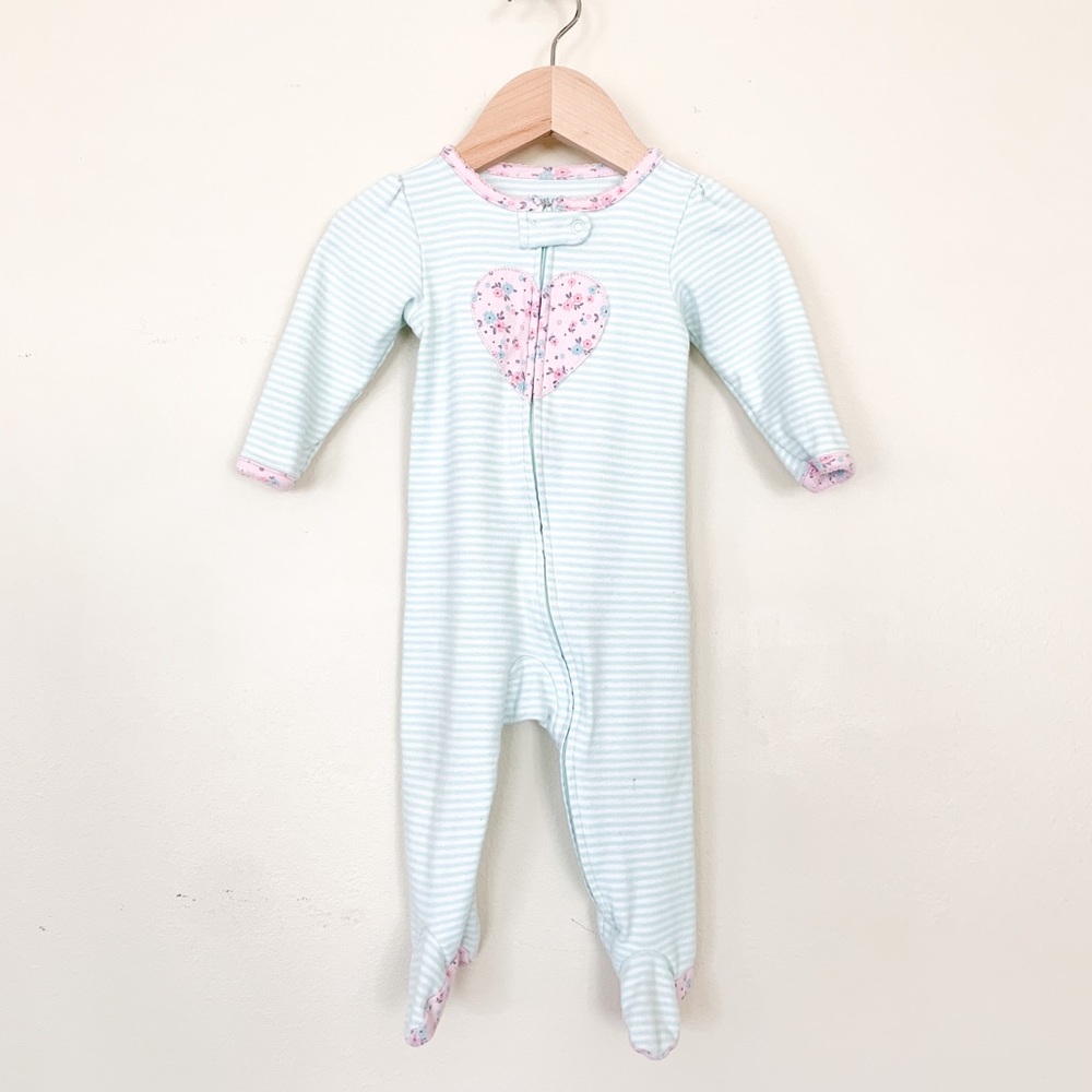 Just One You | Baby Girl Footie Pajamas 9 Month
